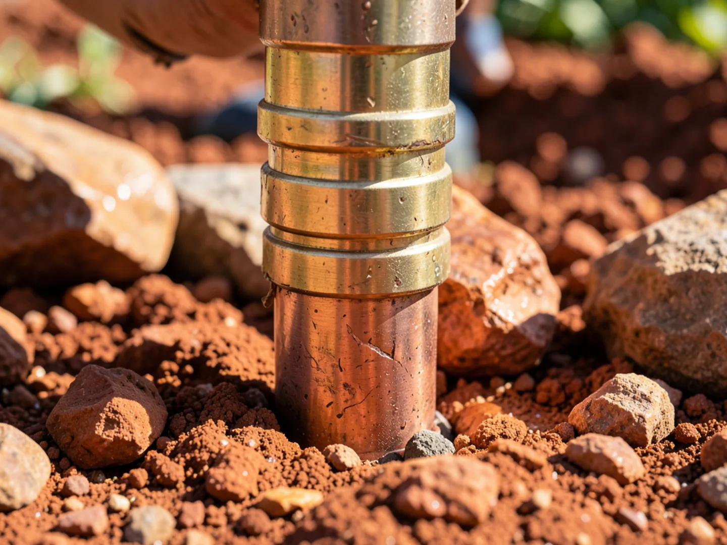 Rocky Soil Water Line Leak Repair - Cameron Park Plumbing