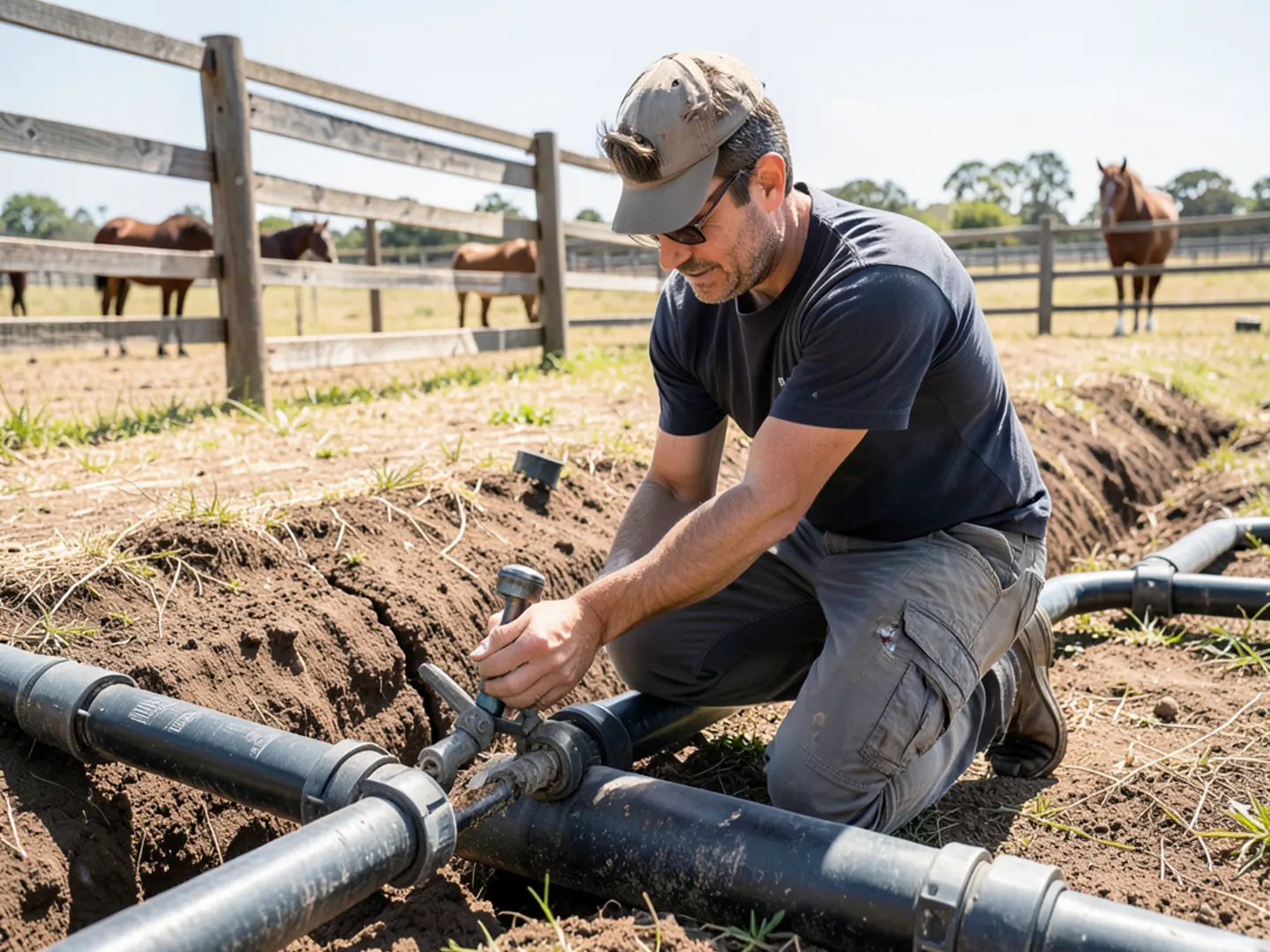 Horse Ranch Water Line Coupling Repair - Rescue Plumbing