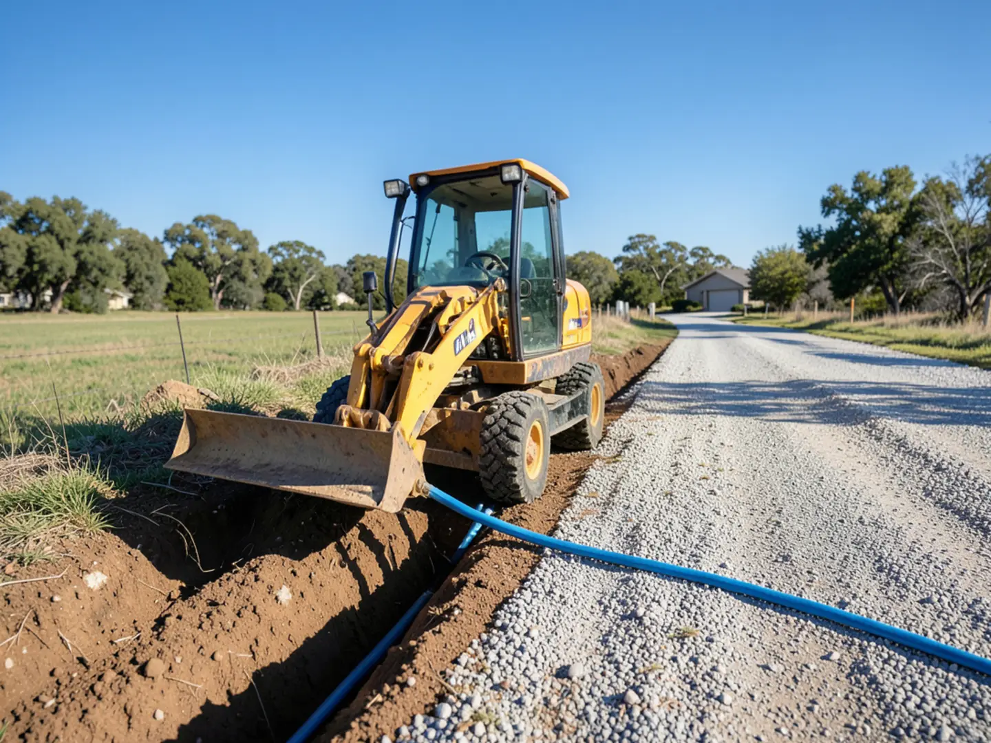 Long Acreage Driveway Underground Water Run - Shingle Springs Plumbing