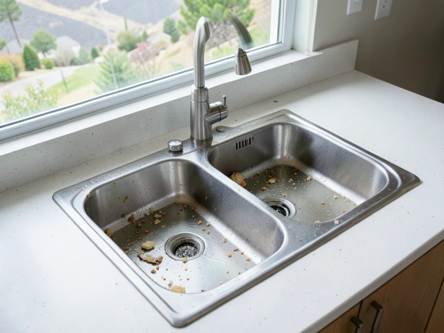 Clogged Kitchen Sink Standing Greasy Water - Drain Cleaning