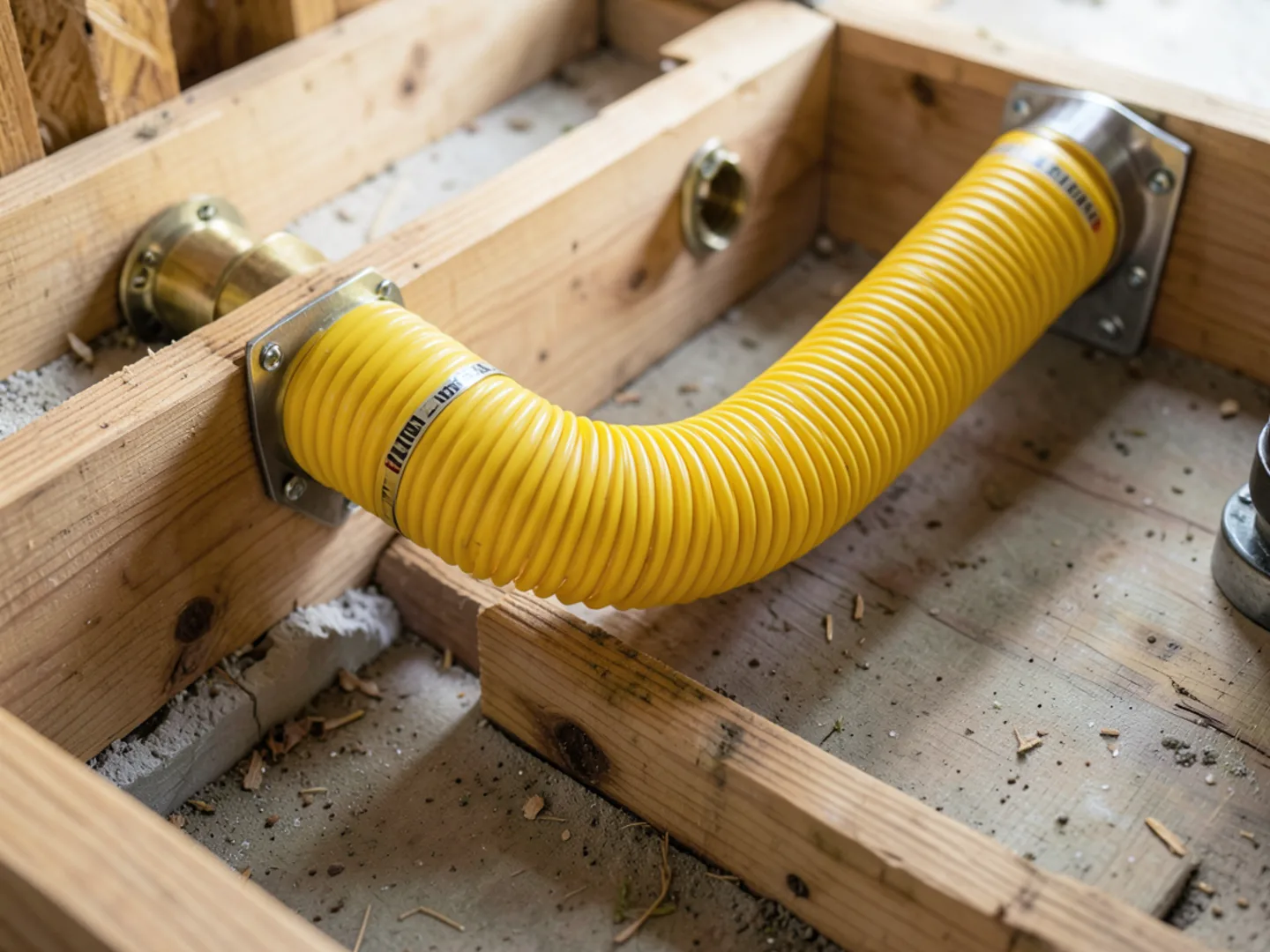 Corrugated Stainless Steel Gas Tubing Routing - Gas Line Installation