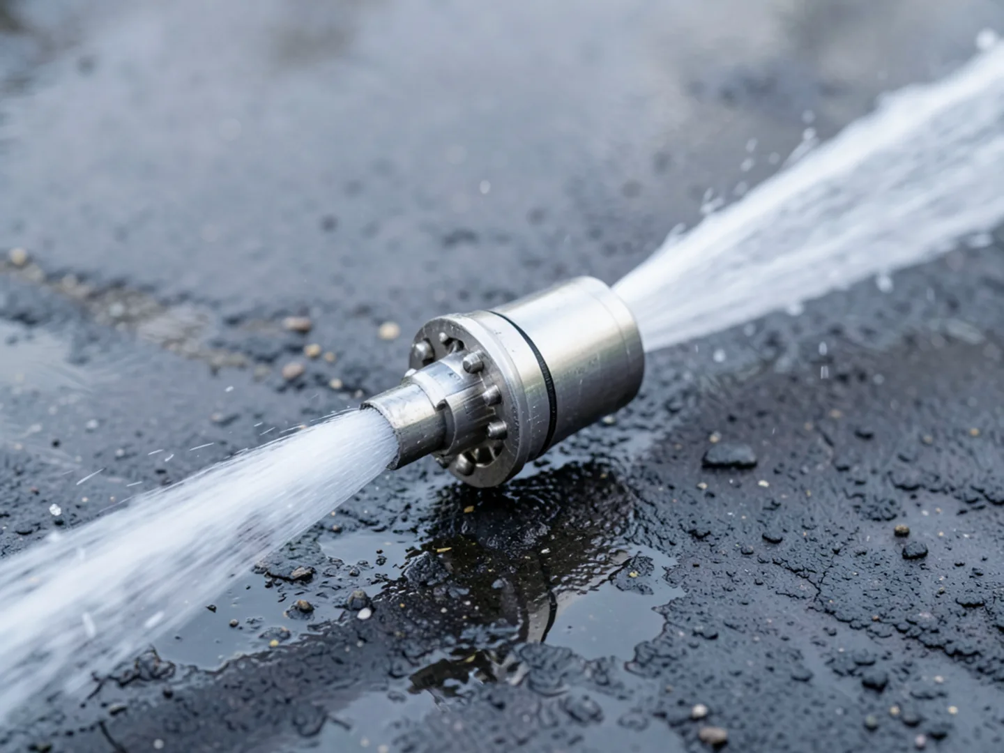 Hydro Jetter Nozzle Spraying Water - Hydro Jetting