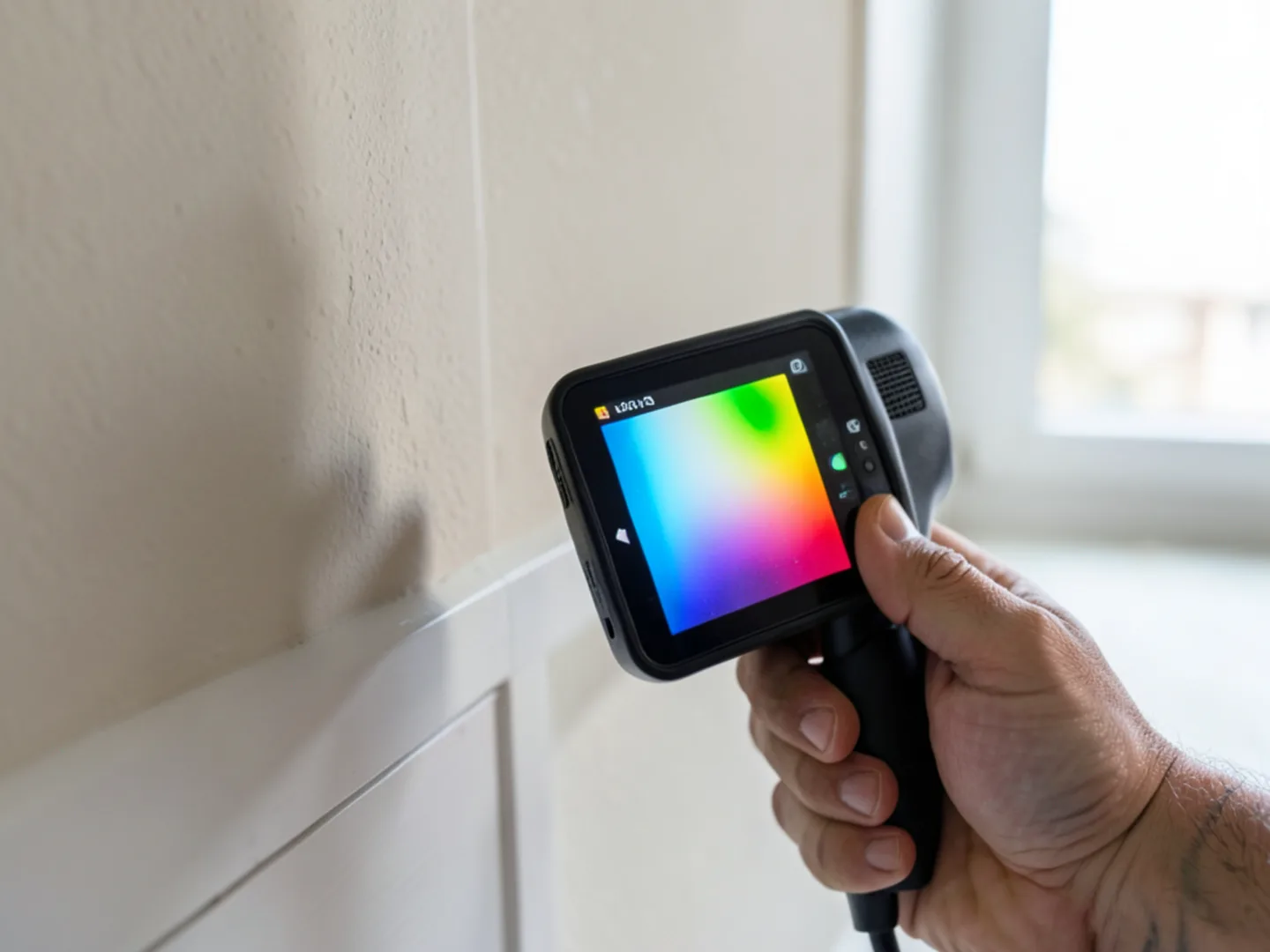 Infrared Thermal Imaging Inspection Of Wall - Plumbing Inspection