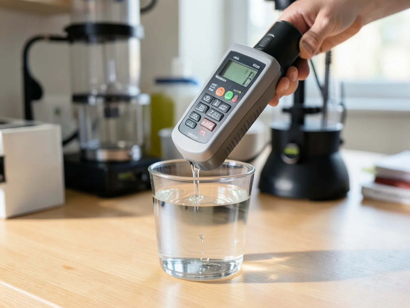 Electronic Water Hardness Testing With Meter - Water Filtration Installation